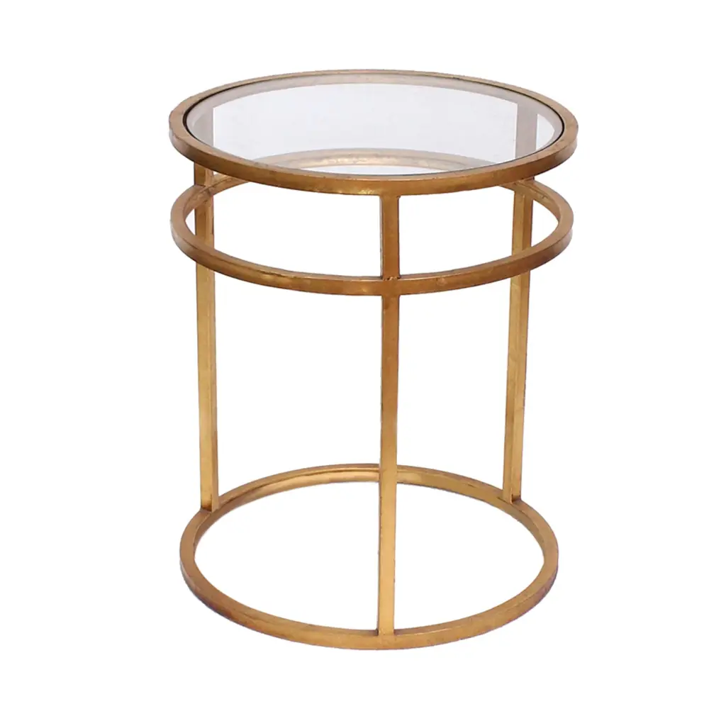 20 Glass And Iron Round Coffee Table HomeRoots