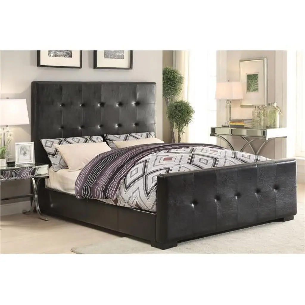 HomeRoots 37-inch Black Glass and Gold Coffee Table Modern Living Room
