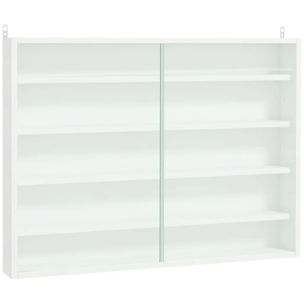 5 Tier Display Cabinet Crystal Display Case 2 Doors Customizable Shelves aosom business