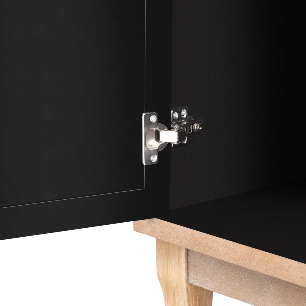 Sideboard 3 Glass Doors and Mirrored Buffet Cabinet Silver Finish trexm