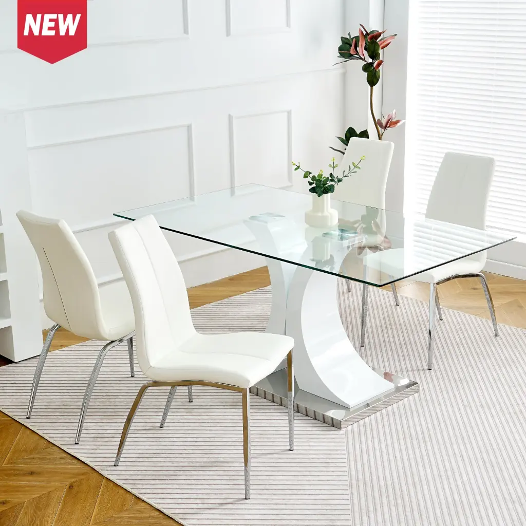 Modern Crystal Table Elegant Transparent Design Durable youngmagic