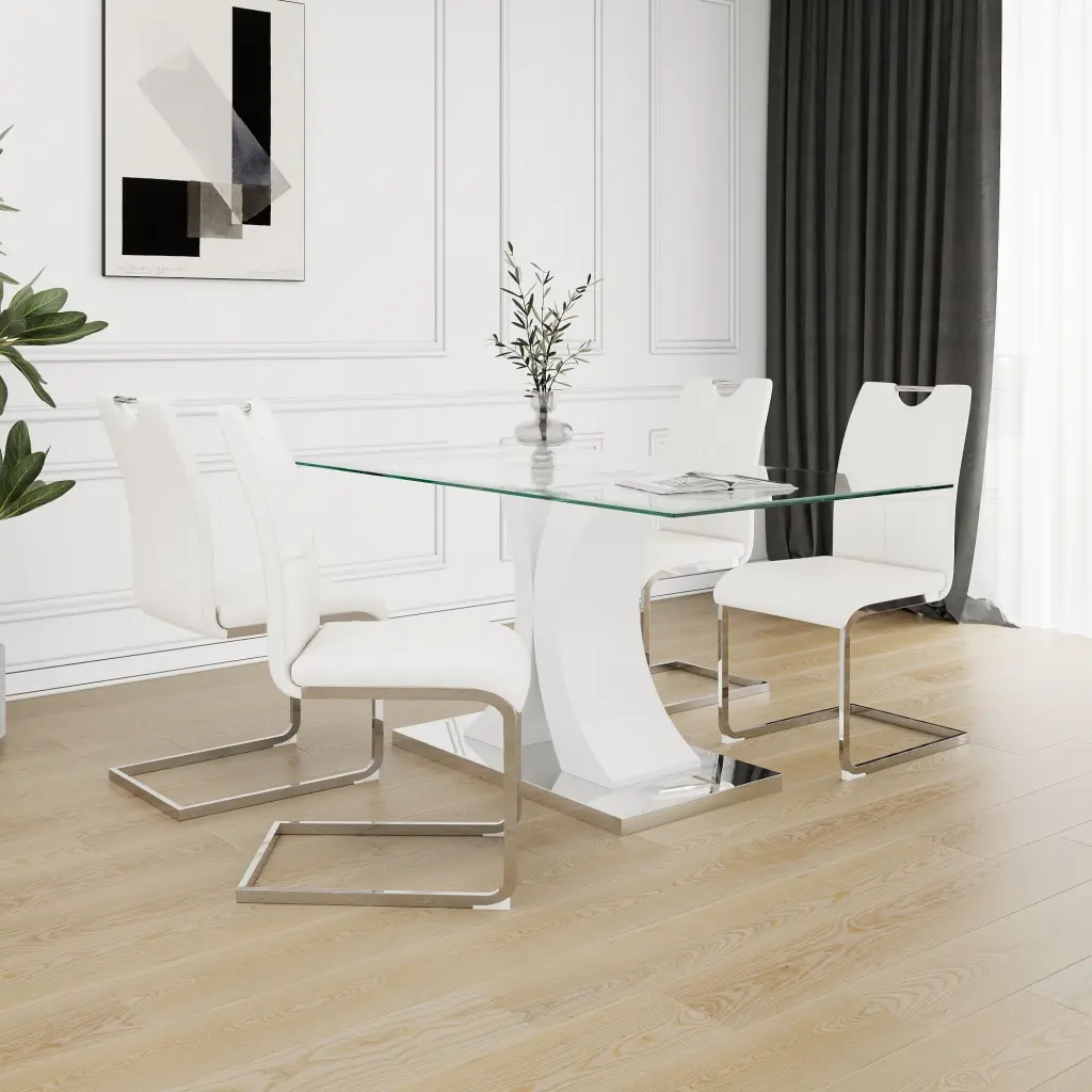 Modern Style Crystal Table Elegant Transparent Design and Long Lasting Support youngmagic