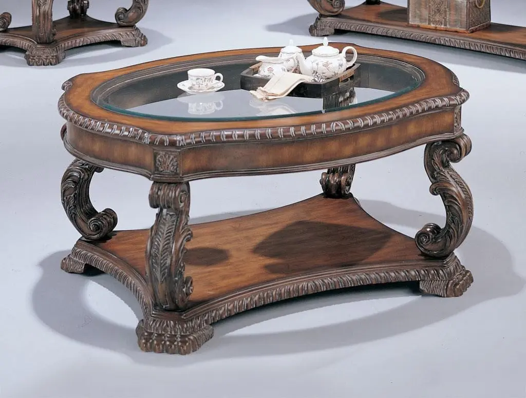 Coaster Furniture Oval Glass Top Coffee Table SIMPLE RELAX