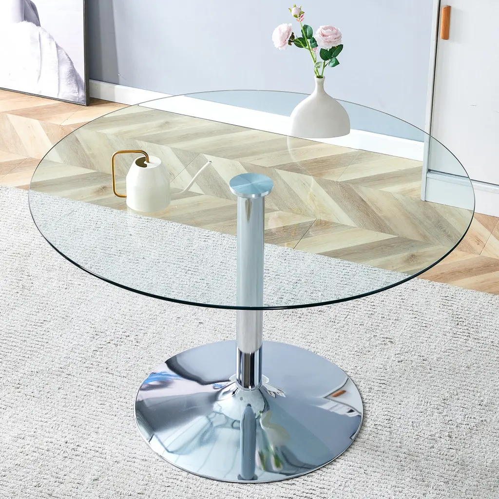 47 Inch Glass Tabletop Modern Minimalist Design droom w-1151