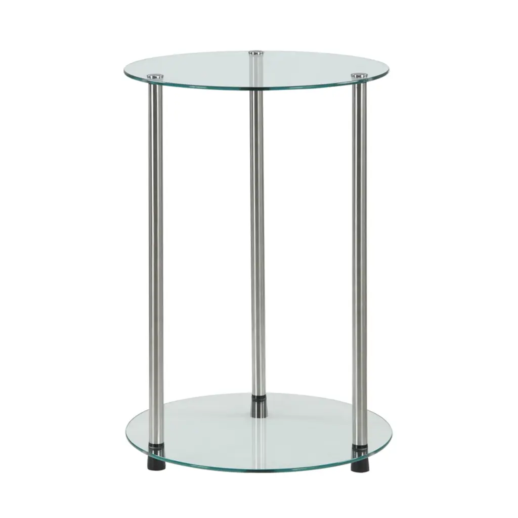 Ergode Designs2Go Classic Glass 2 Tier Round End Table