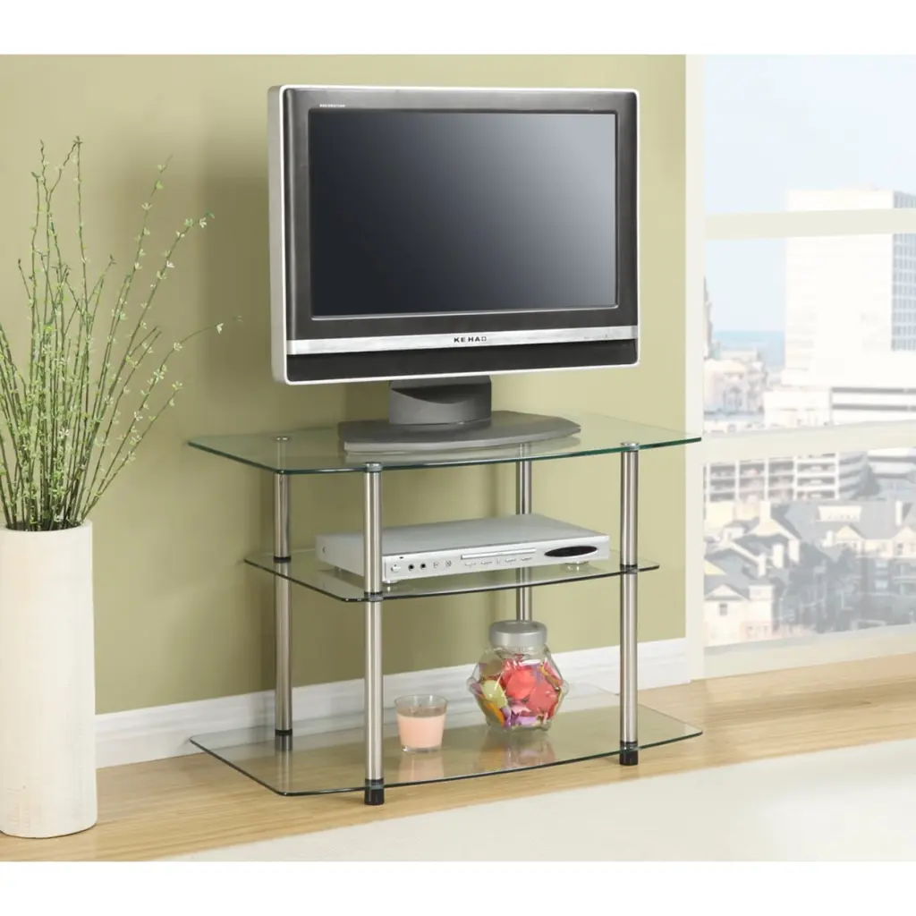 Convenience Concepts Designs2Go Classic 37-inch 3 Tier Glass TV Stand