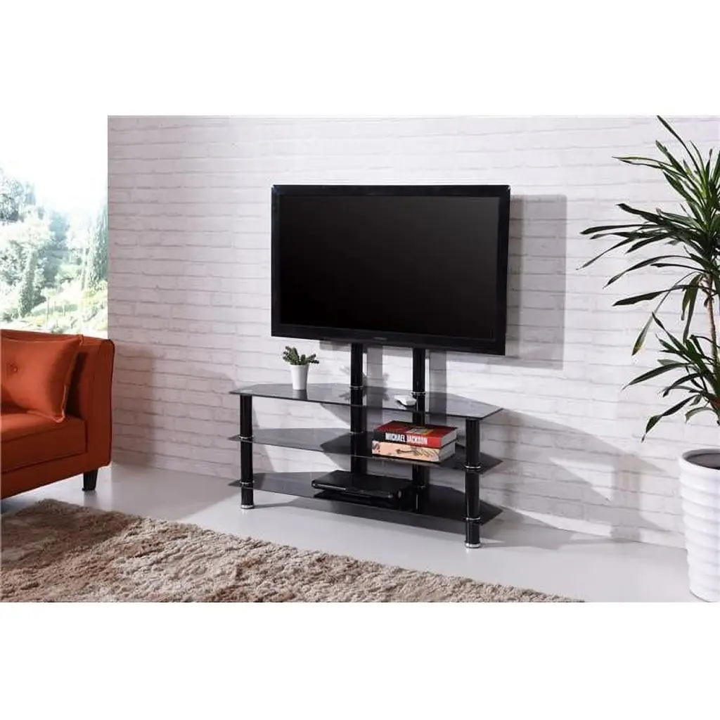42 Inch Glass TV Stand Mount 3 ft Wide Flat Screen TVs MadeToOrder