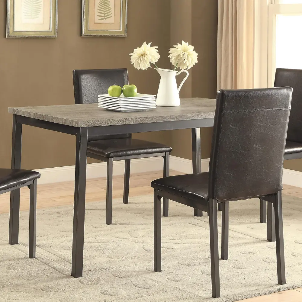 Diamond Modern Furniture COA Garza Dining Table Stone Top 100611