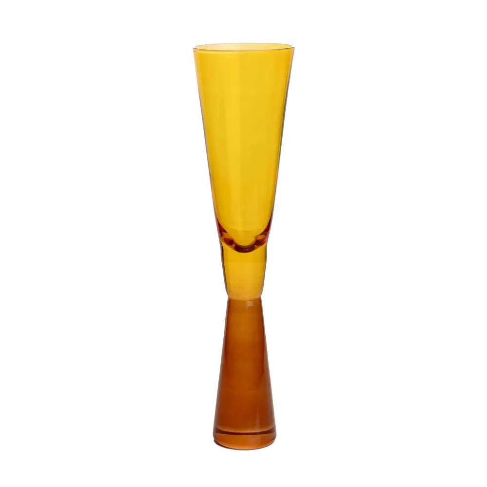 Flute Amber Champagne Glasses - Adjust 4