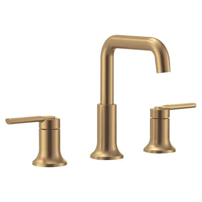 Moen Zyla Series 84142BZG Bathroom Faucet, 1.2 gpm, 2-Handle, 3-Faucet Hole, Metal/Plastic/Stainless Alloy