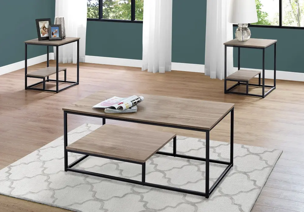 Table Set, Coffee, End, Side, Accent, Living Room, Contemporary & Modern (Set 3)