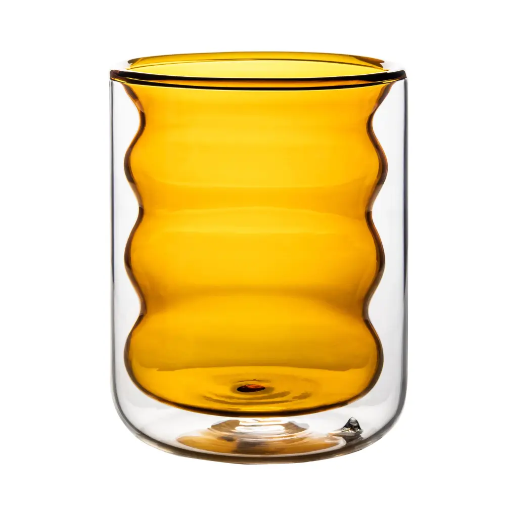 Waves Amber Water Glass - Adjust 4