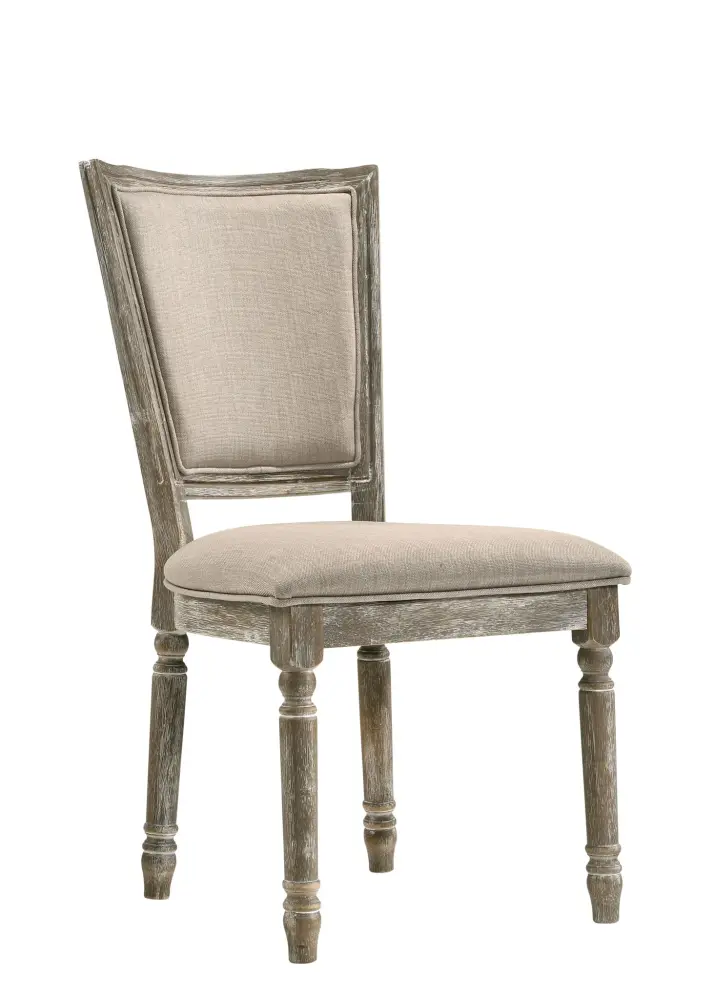 Gabrian - Two Tone, Reclaimed Side Chair place 2) - Beige / Gray