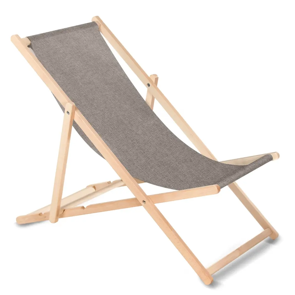 GreenBlue GB183M Melange gray classic beech deckchair combines timeless elegance up-to-date aesthetics. Crafted from durab...