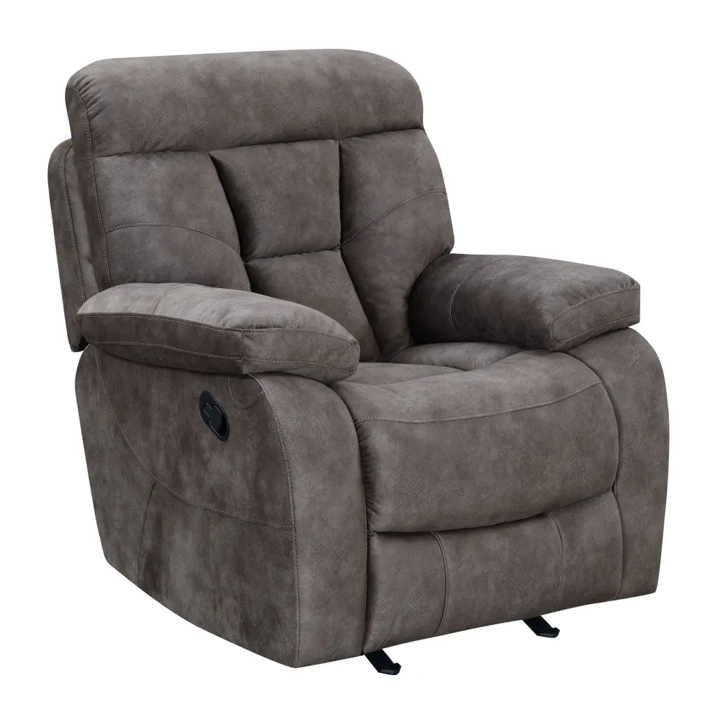 Bogata Dark Gray Glider Chair Comfortable Seating Living Room steve silver furniture