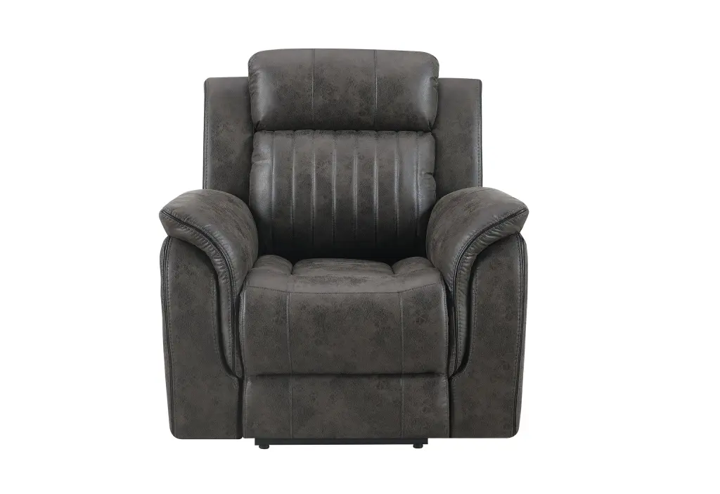 Steban Grey Glider Recliner Gray Material - Comfortable Rocking Recliner Chair luxe modern furniture
