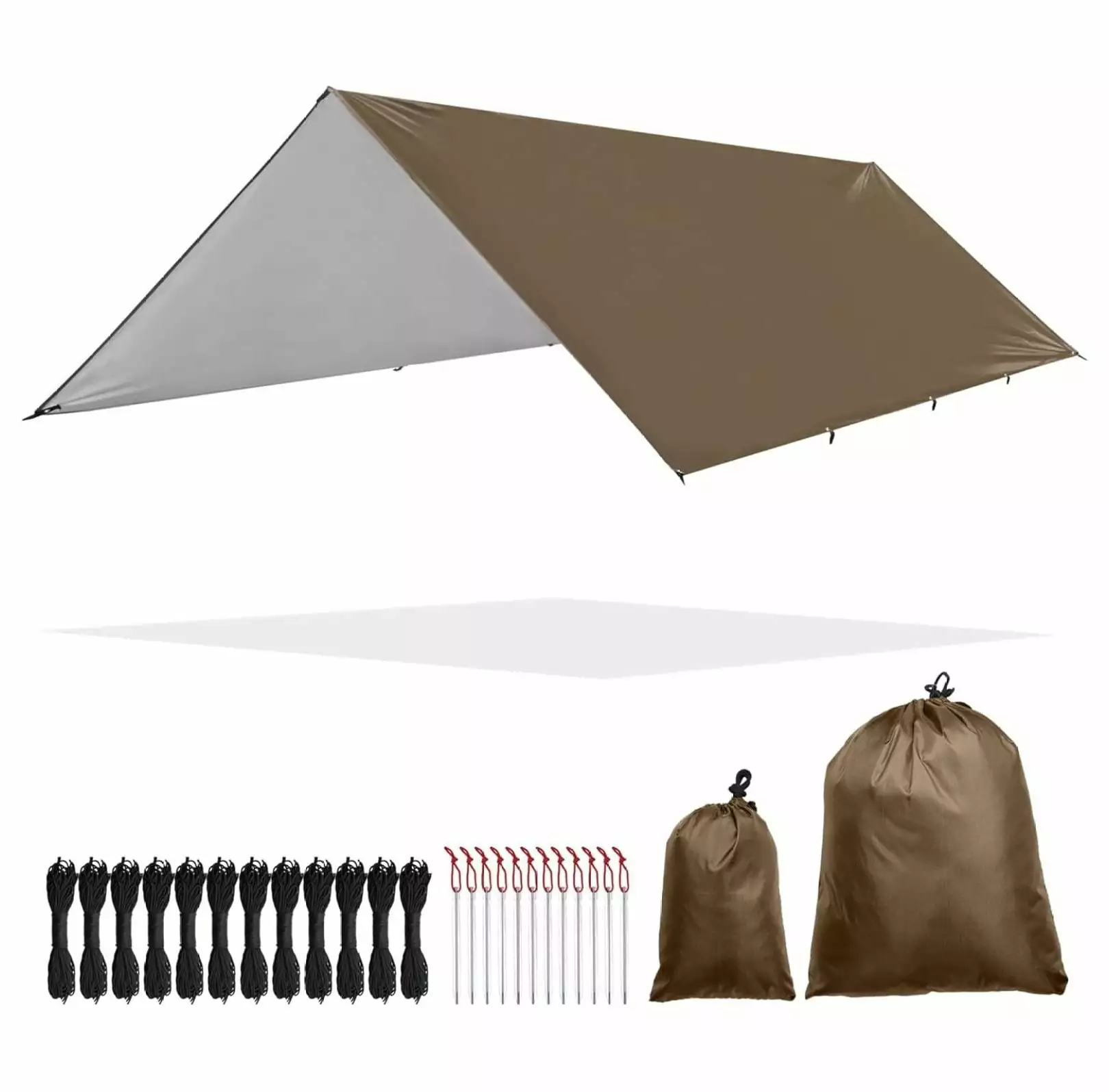 YfulYde Hammock Rain Fly Waterproof Tent Tarp 210D UV Protection PU3000mm Lightweight Shelter Canopy Camping Backpacking O...
