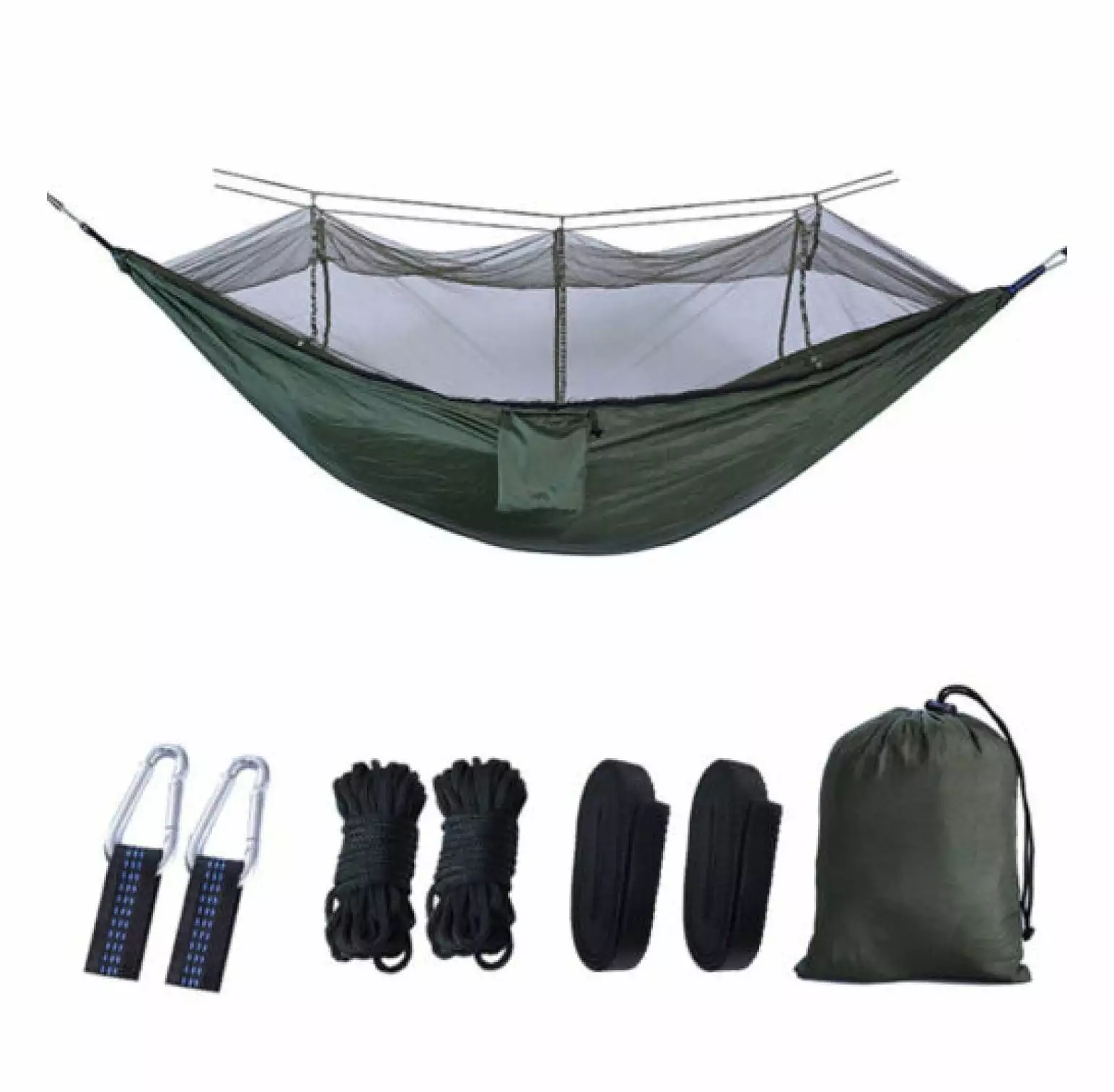 660lbs Portable Double Person Camping Hammock Tent Mosquito Net Hanging Bed