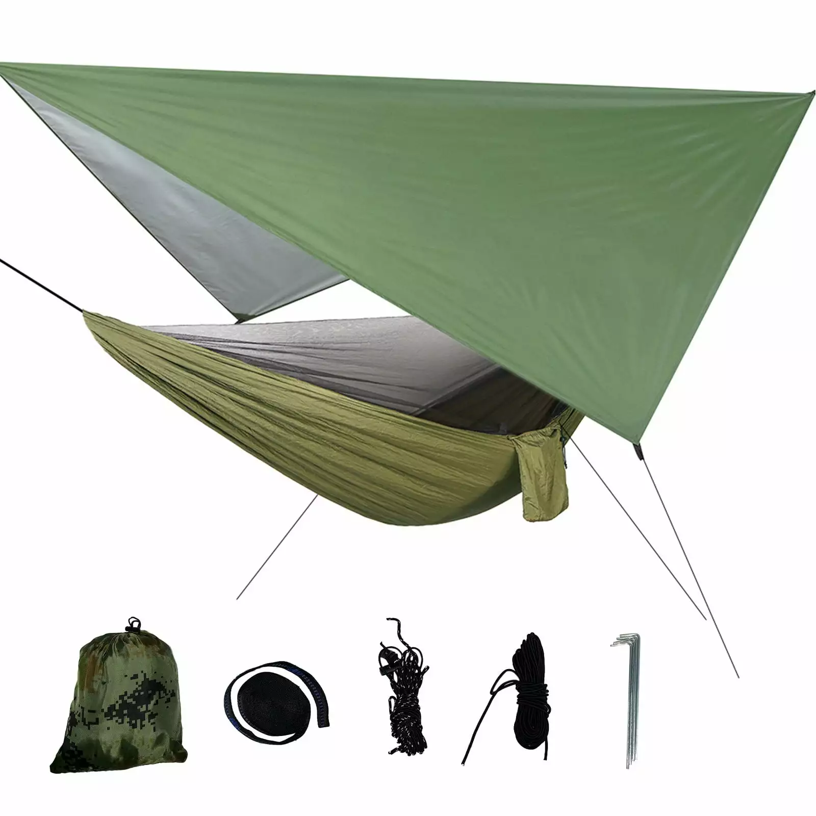 Apmemiss Lightweight Portable Camping Hammock Tent Canopy Mosquito Net 210T Nylon Rain Tarp Sisters Gift