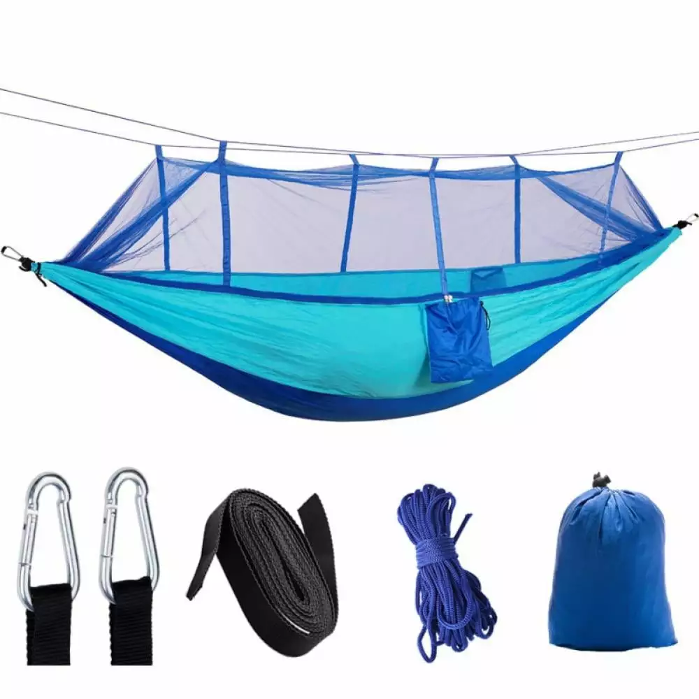 Camping Hammock Mosquito Bug Net - Includes Tree Straps, Carabiners, Sling and Storage Bag - Portable Backpacking, Patio, ...