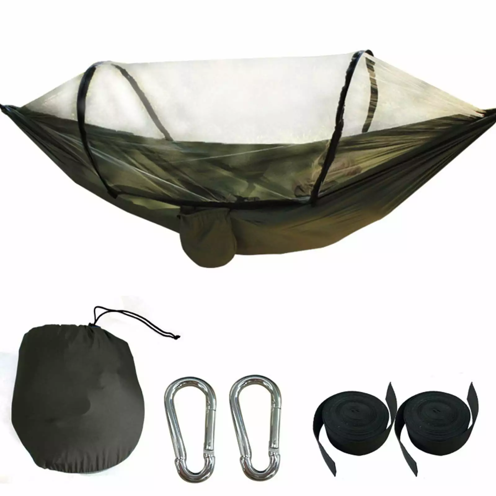 FloHua Outdoor Net Hammock Mosquito Net Portable Double/Single Travel Hammock Hunting Camping Sleeping Home Decor