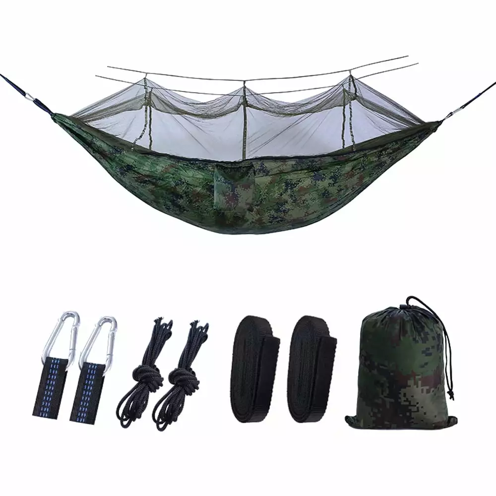 Htovila Portable Nylon Outdoor Hammock Net Quick Setup