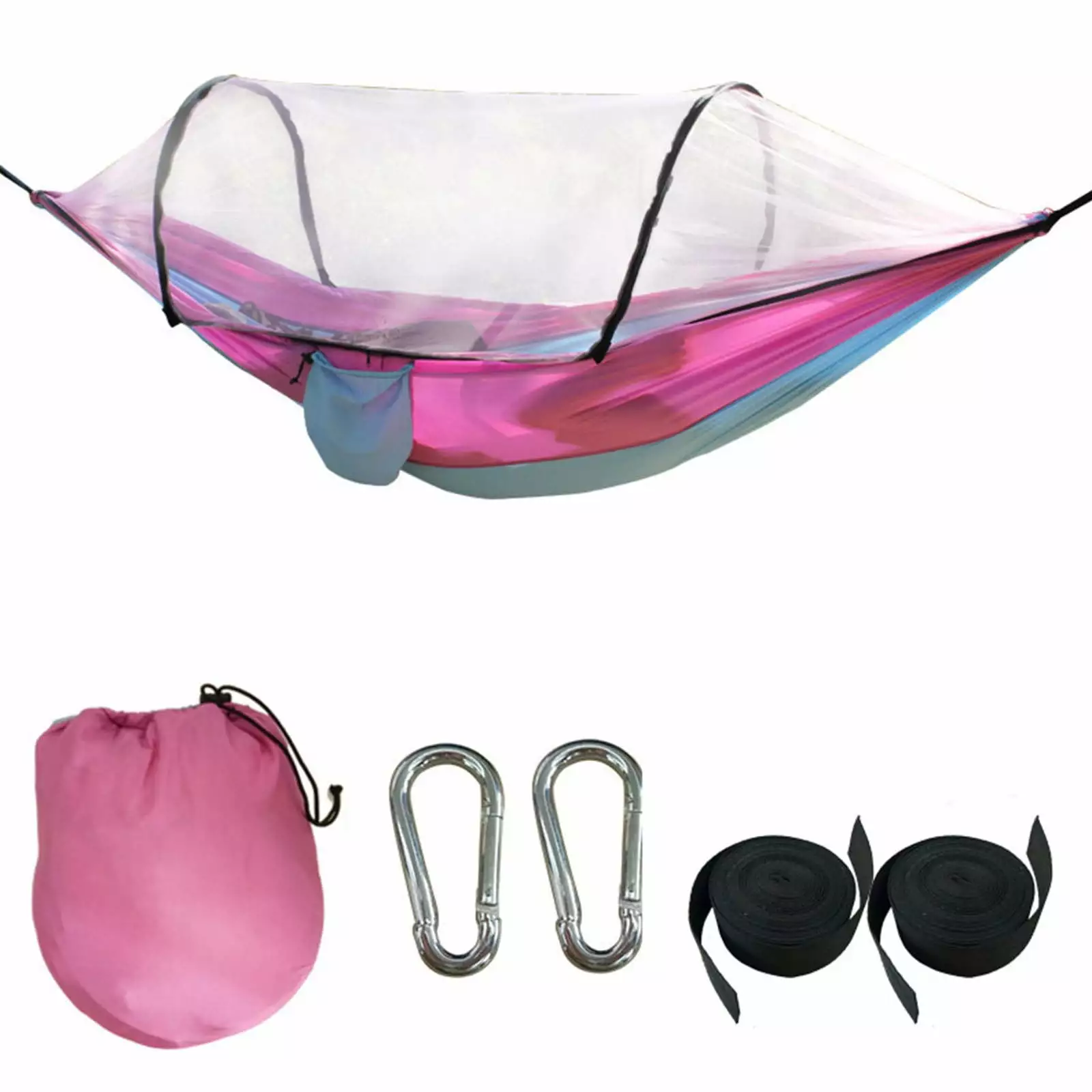 JGJJUGN Portable Hammock Mosquito Net - Bug-Free Double or Single Hanging Bed Camping, Hunting, and Travel 11