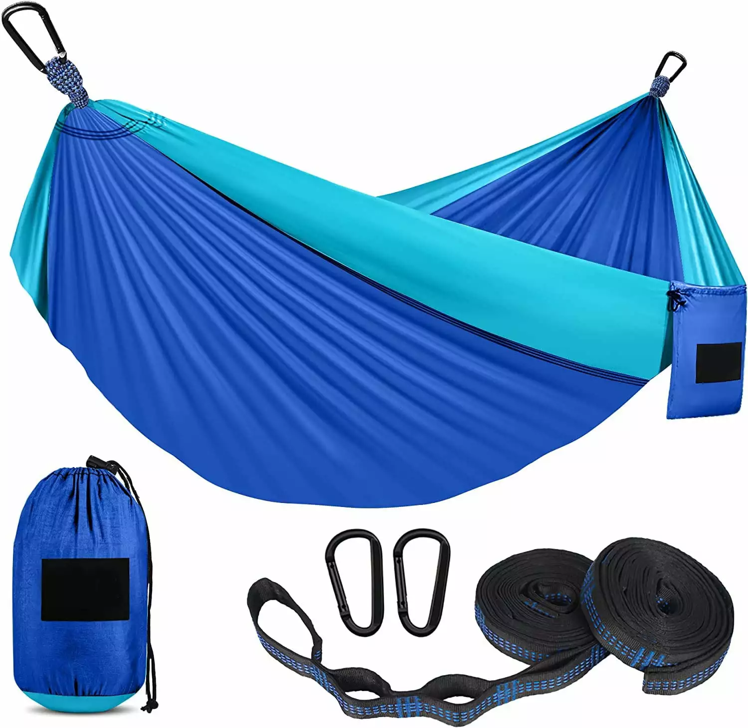 Jiarui Camping Hammock Double Single Portable Hammocks Outdoor Backpacking 500 lbs Capacity Royal Sky Blue