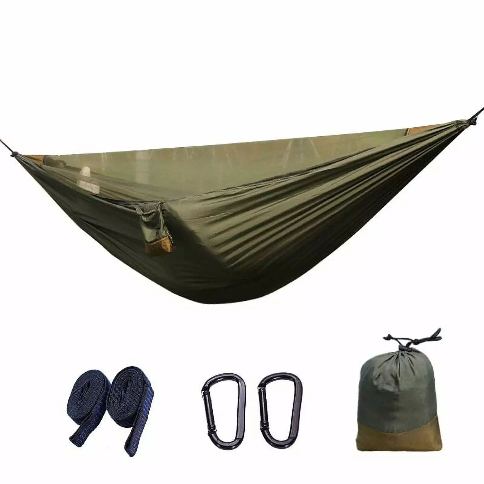 2 Person Outdoor Camping Hammock Mosquito Net - 2.8x1.4m Lightweight Hanging Hammock Tree Straps Backpacking and Backyard