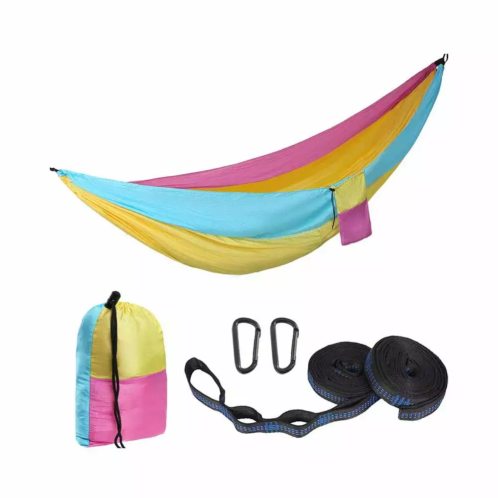 Portable Hammock Single or Double Camping Hammock Tree Straps Outdoor and Indoor Use