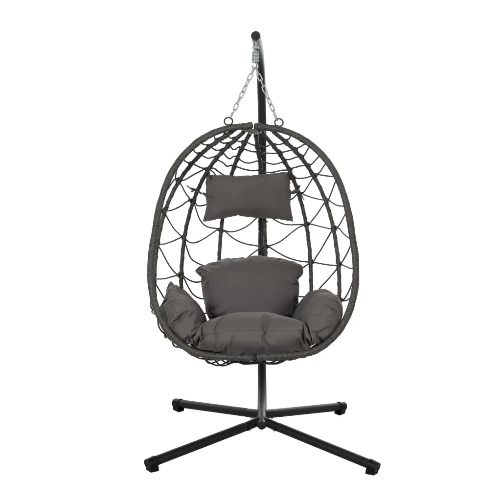 Egg Chair Stand Indoor Outdoor Swing Chair Patio Wicker Hanging Egg dream honor