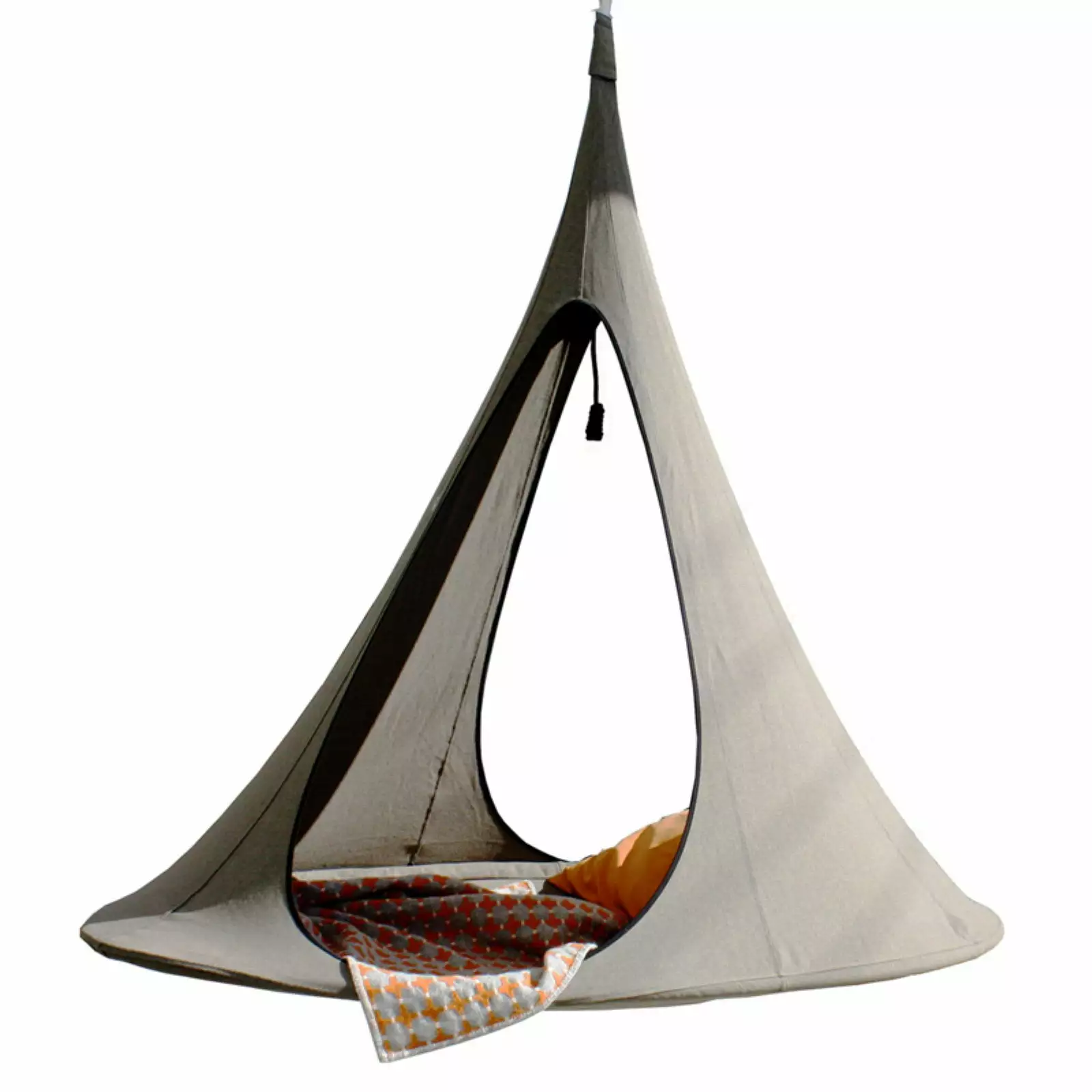 Hamptons Collection 77 Gray One Person Songo Hanging Chair Hardware