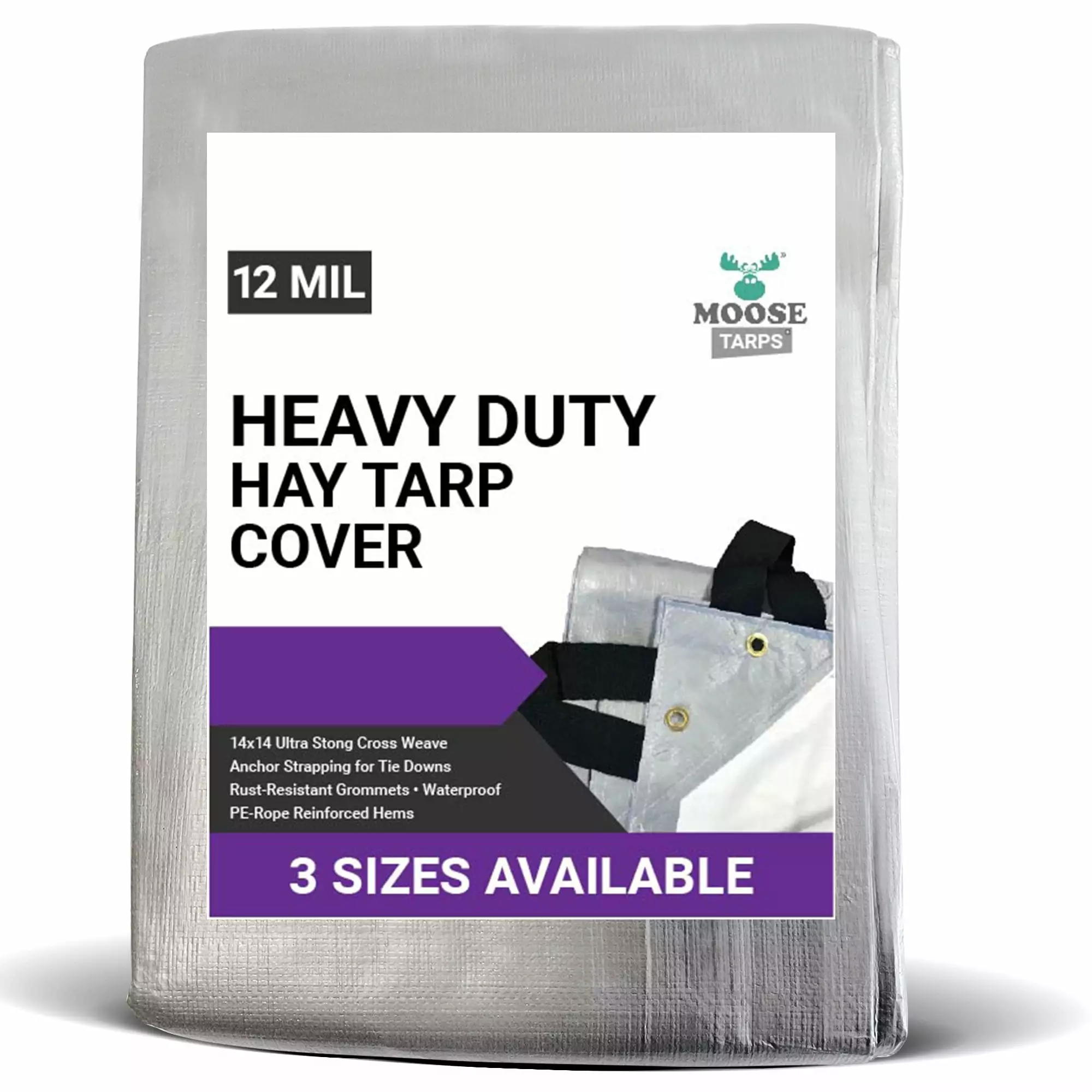 Moose Supply Heavy Duty Waterproof Hay Tarp Cover 25x33 25