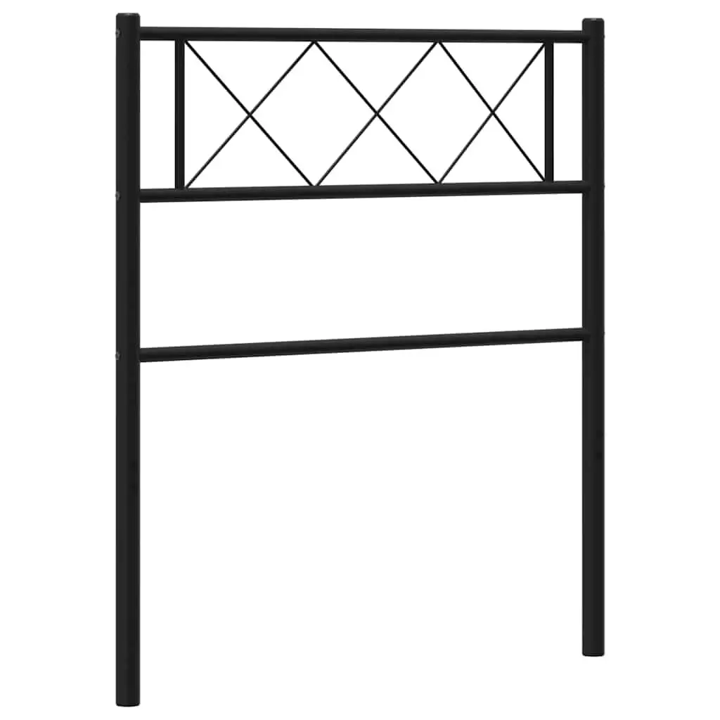 Black Metal Headboard 39.4 Inches Bed Frame