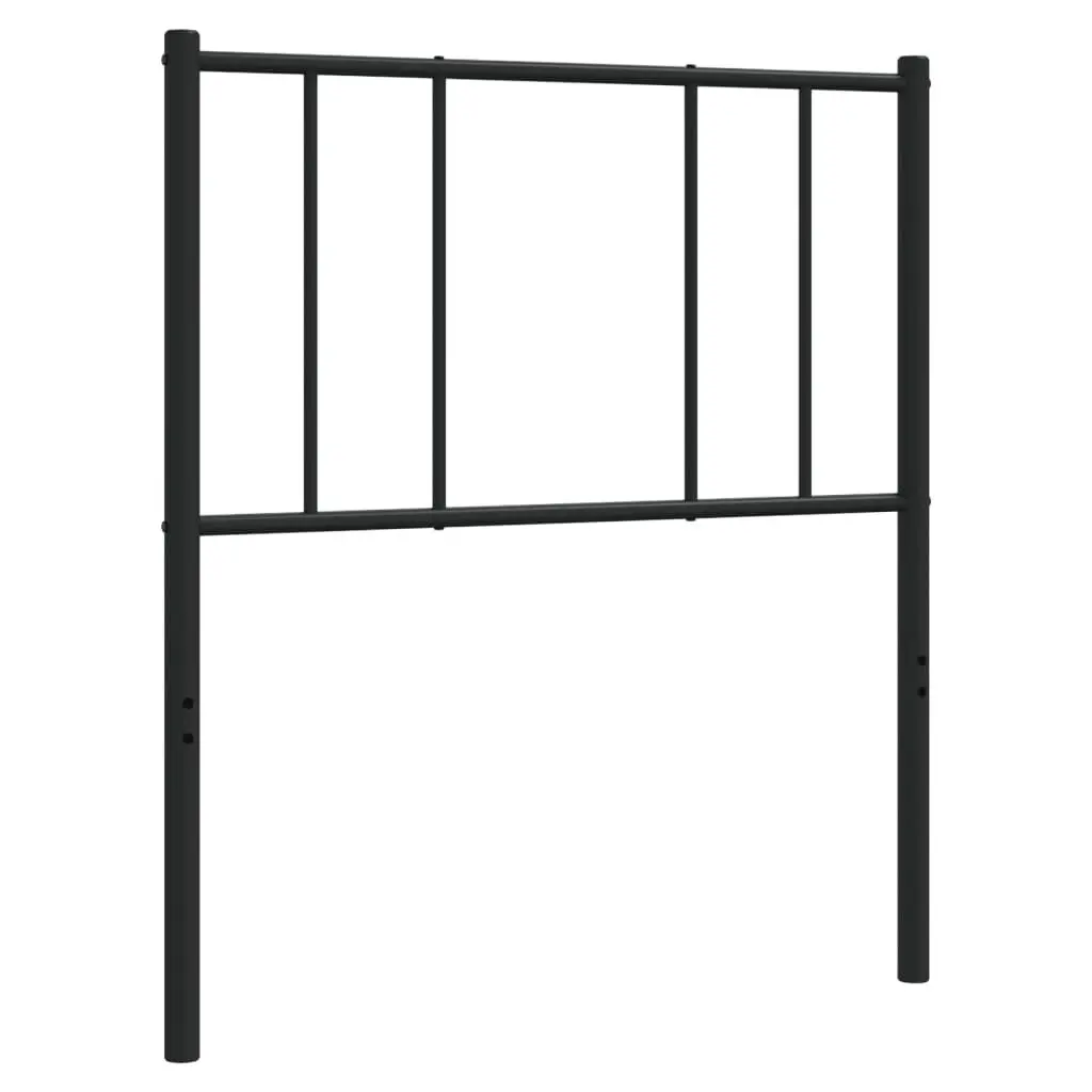 Black Metal Headboard 39.4 Inches Bed Frame