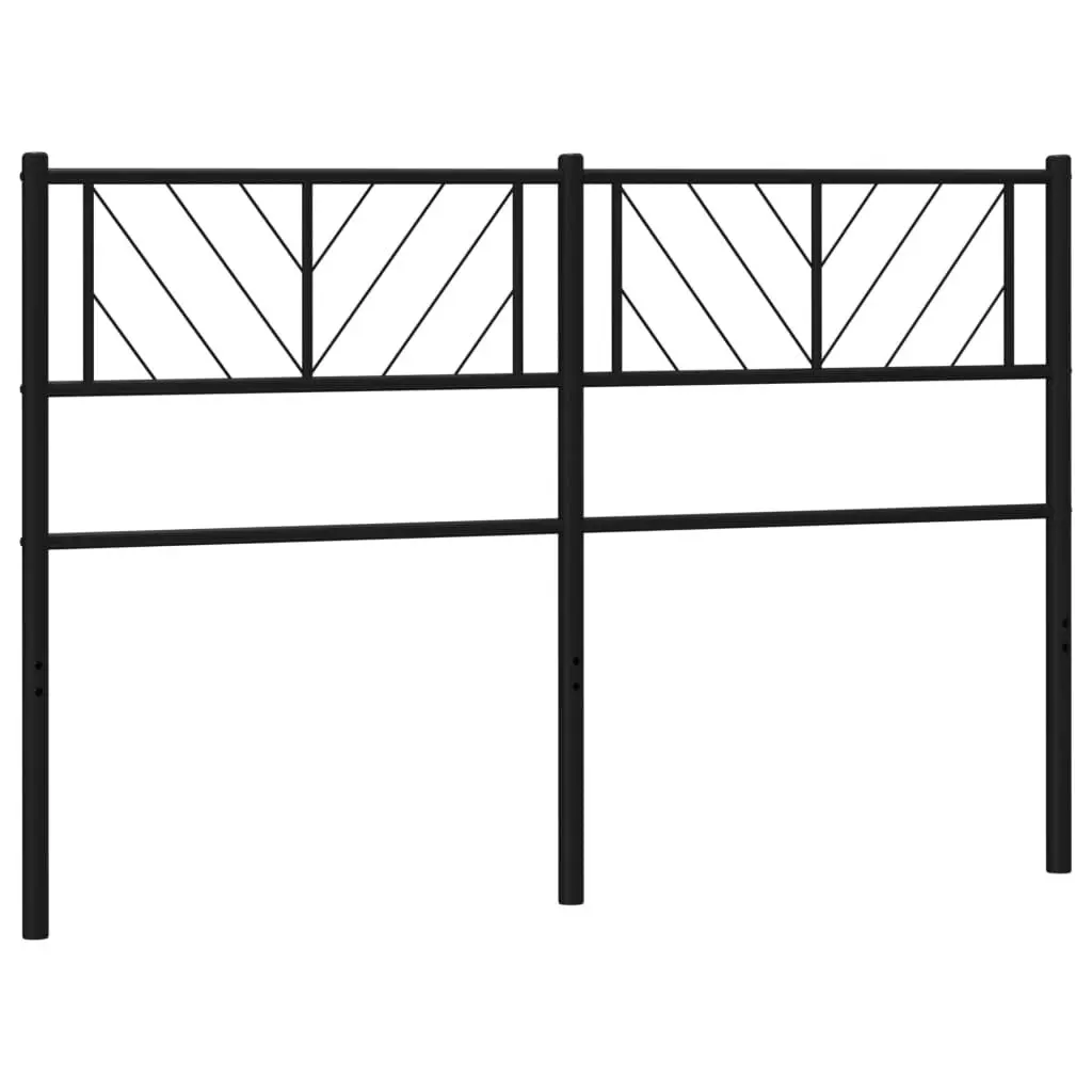 Black Metal Headboard 53.1 Inches Bed Frame