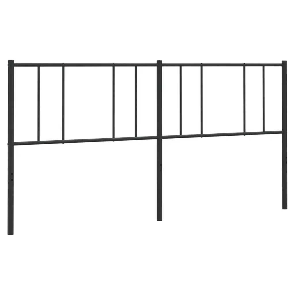 Black Metal Headboard 70.9 Inches Bed Frame