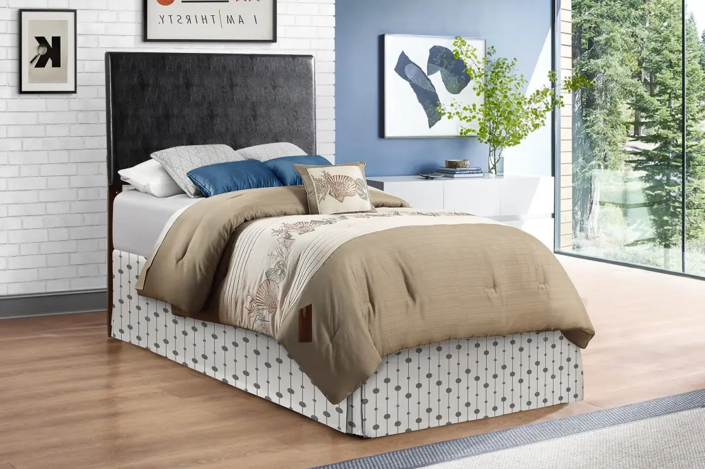Nova G0112 THB Twin Headboard Black Foam PU Upholstered Bed Frame glory furniture