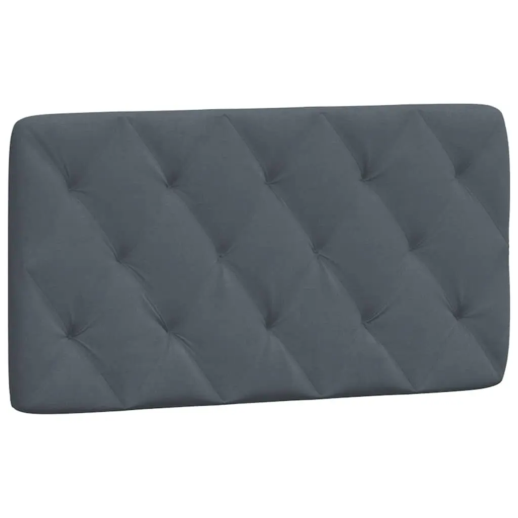 Headboard Cushion Dark Gray 39.4 Inch Velvet Upholstered Bed Backrest