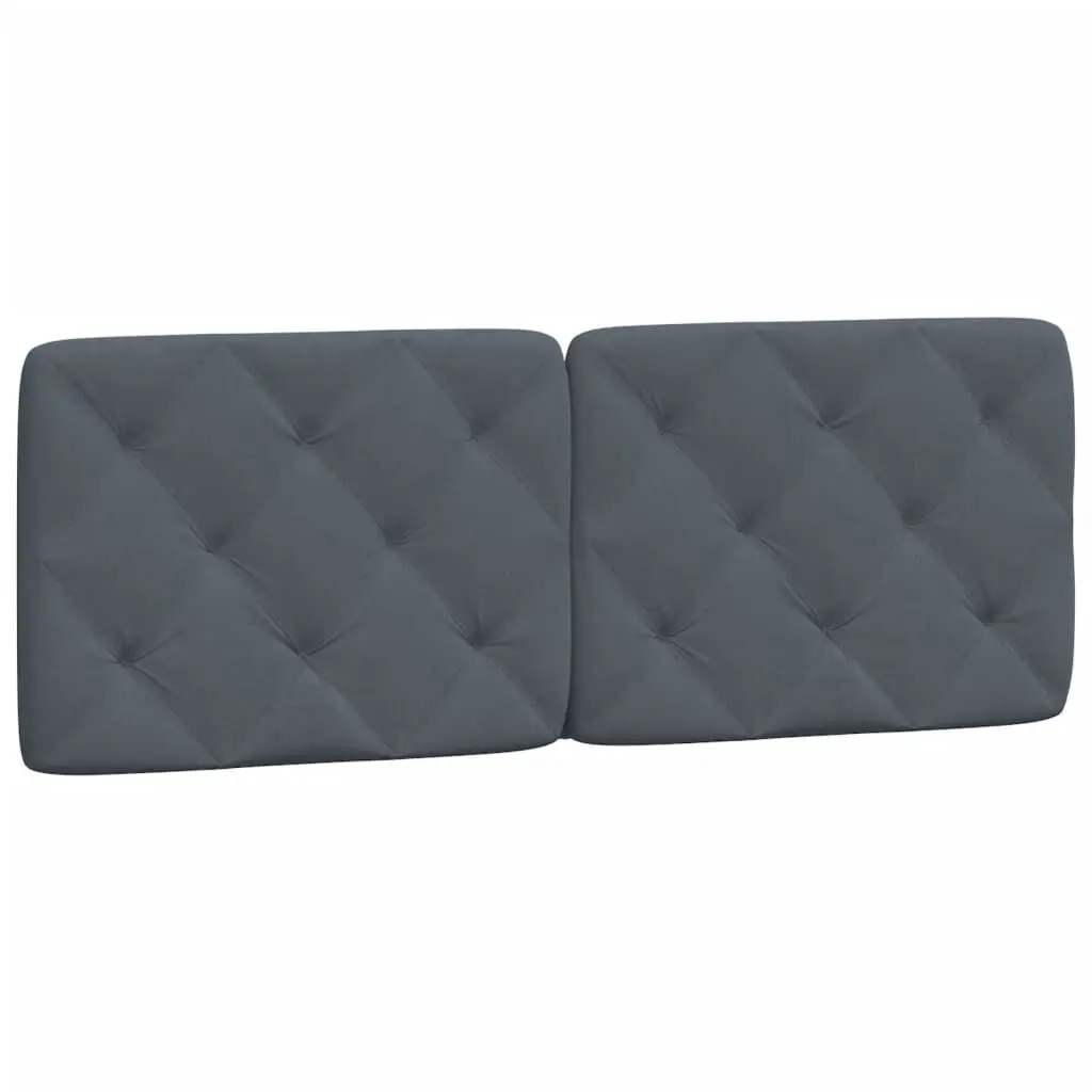 Headboard Cushion Dark Gray 53.9 Inch Velvet Upholstered Bed Backrest