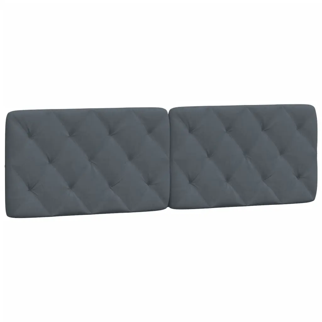 Headboard Cushion Dark Gray 59.8 Inch Velvet Upholstered Bed Backrest