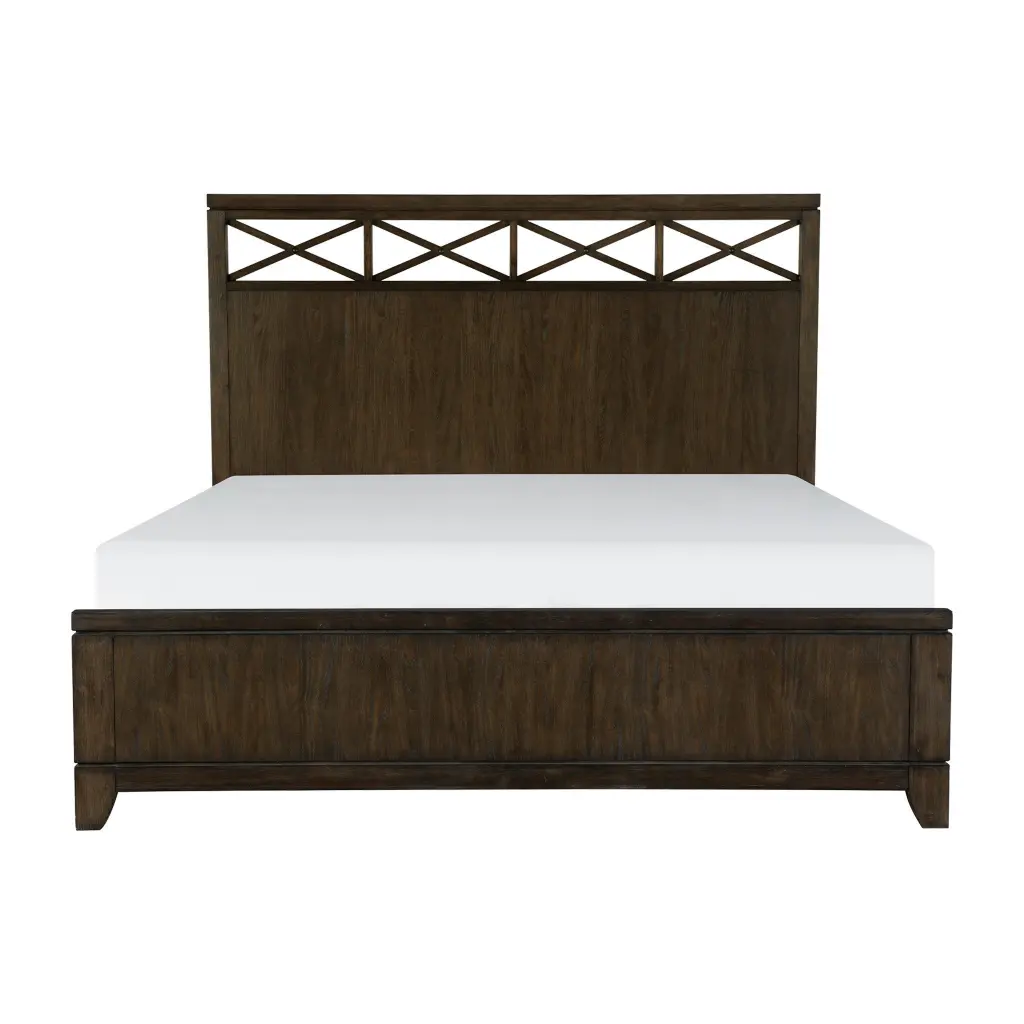 Contemporary Style Eastern King Bed Headboard X Frame Design kanepe