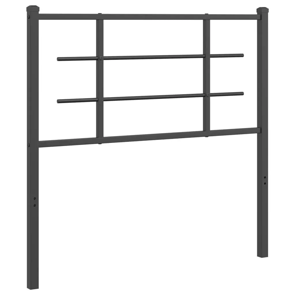 Metal Headboard Black 39.4 Inches Modern Bed Frame Headboard