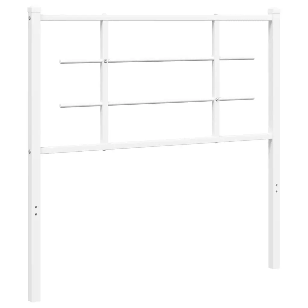 Metal Headboard White 39.4 Inch Modern Bed Frame Headboard