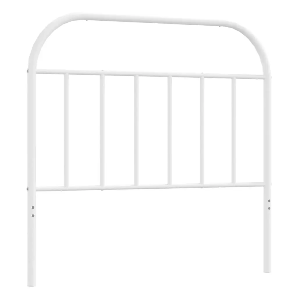 White Metal Headboard 39.4 Inches