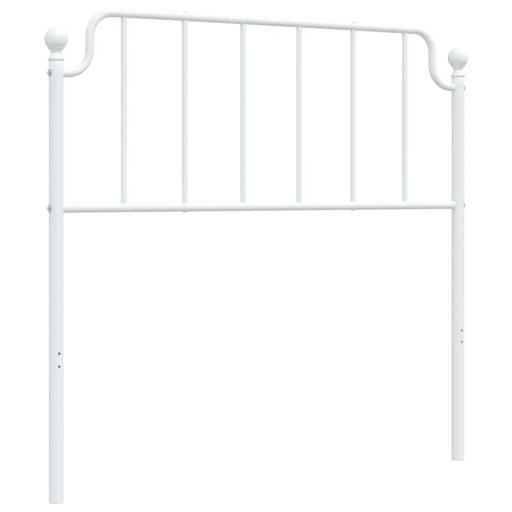 White Metal Headboard 39.4 Inches Modern Bedroom Decor