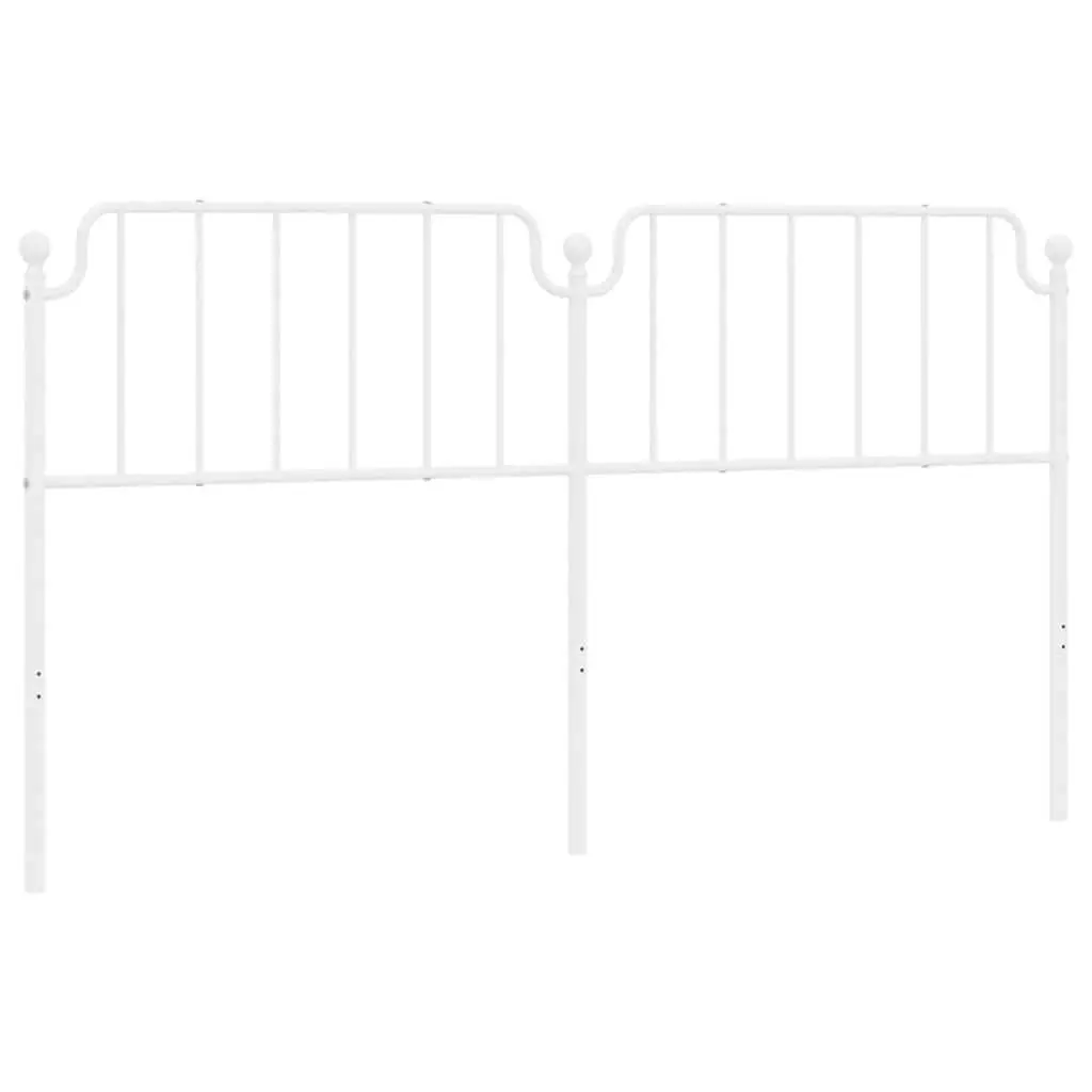 White Metal Headboard 70.9 Inches Queen Size Bedroom Upgrade