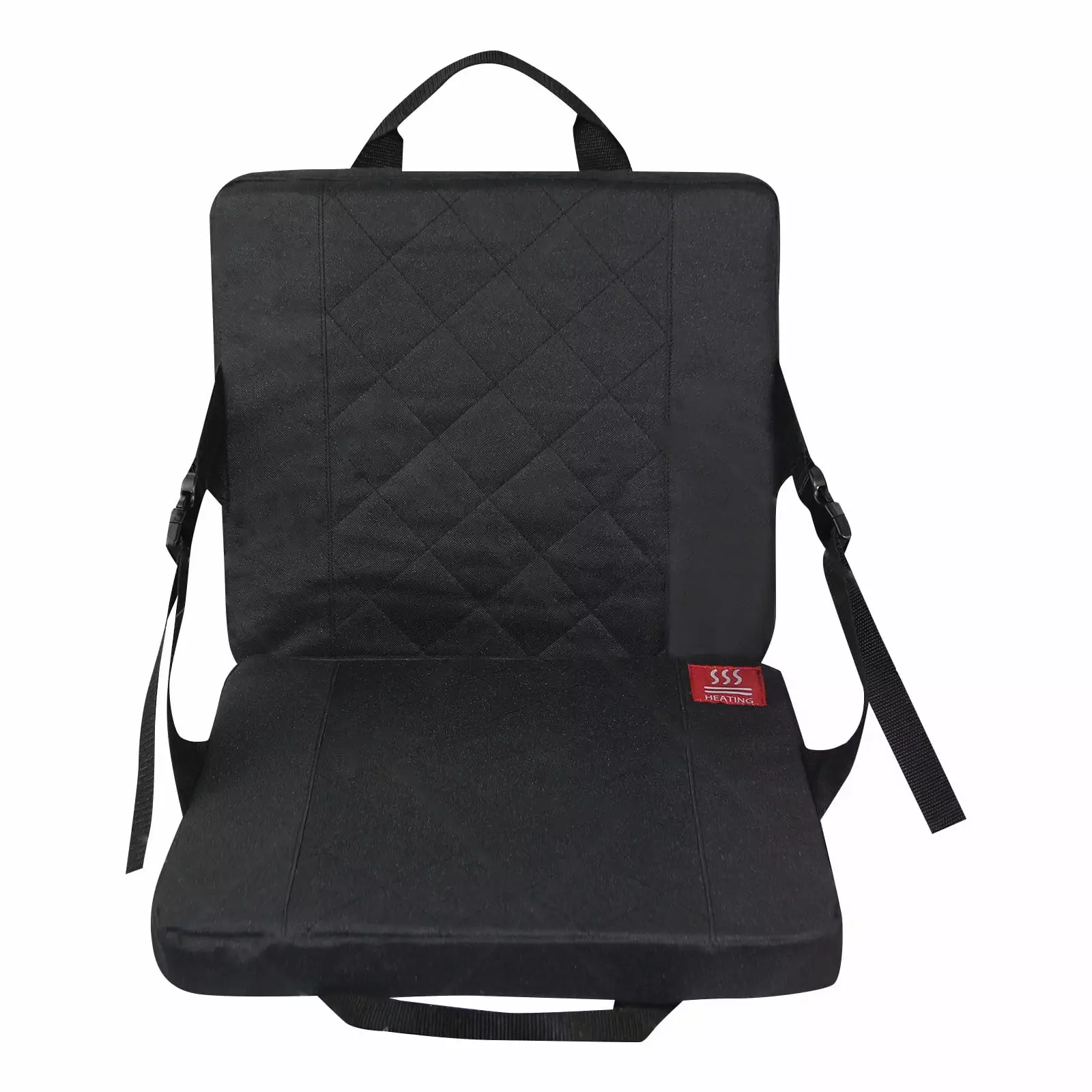 ZiSUGP Portable Heated Stadium Seat Cushion Extra Wide 3 Level Heating Foldable Bleacher Chair