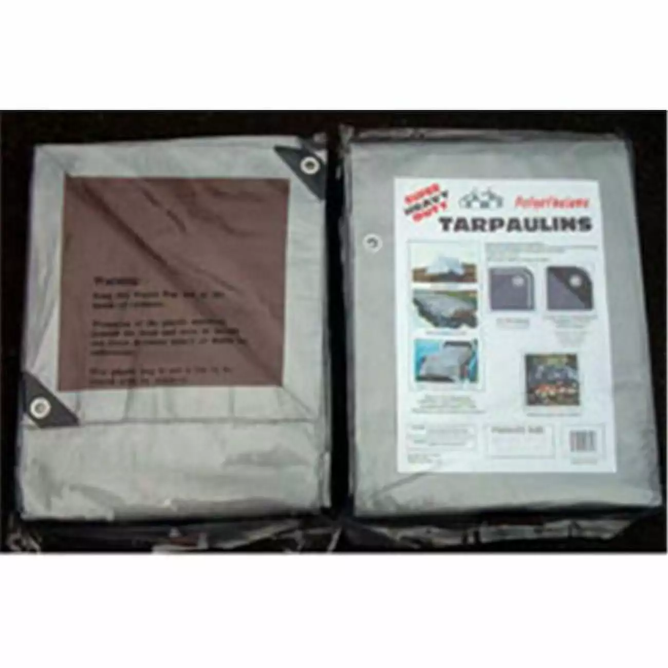 Foremost Super Heavy Duty Polyethylene Tarp 10x12 Feet Silver Brown Waterproof Outdoor Cover