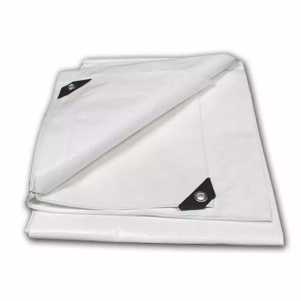 King Canopy 10 x 16 Foot Waterproof Tight Weave Heavy Duty Outdoor Tarp White 10